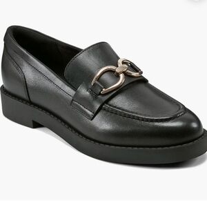 Rockport Yemery Black Leather Buckle Loafers